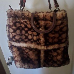 Coach shearling tote bag